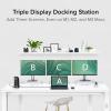 imagePlugable Docking Station Bundle  13in1 USBC Triple Display Dock  HighPerformance USBC Cable 100W Host Charging 3 HDMI 4 USB Ethernet SD  for Mac Windows Chrome