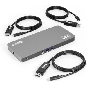 imagePlugable 5 Monitor USBC Docking Station with 140W Power  3X USBC to DisplayPort 4K60Hz Cables 6ft  Complete Multimonitor Dock Bundle for Mac and Windows