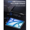 image:imagePlugable 25Gbps USB C to Ethernet Adapter 2in1 USBA amp USBC Ethernet Adapter for laptop Aluminum Braided 25Gbps High Speed Compatible for Thunderbolt 43 MacBook AirPro iPad Windows XPS