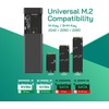 image:imagePlugable NVMe SSD Enclosure ToolFree USB 32 Gen 2 10Gbps M2 Case  ToolFree Aluminum Enclosure RTL9210 Chipset Support UASP and Trim M2 NVMe M Key BM Key for 2280 2260 2242 SSBlack