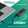 image:imagePlugable NVMe SSD Enclosure ToolFree USB 32 Gen 2 10Gbps M2 Case  ToolFree Aluminum Enclosure RTL9210 Chipset Support UASP and Trim M2 NVMe M Key BM Key for 2280 2260 2242 SSBlack