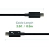 image:imagePlugable Thunderbolt 3 Cable 40Gbps Supports 100W 20V 5A Charging 26ft  80cm ThunderboltCertified USB C Compatible  Driverless26 feet