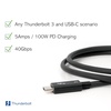 image:imagePlugable Thunderbolt 3 Cable 40Gbps Supports 100W 20V 5A Charging 26ft  80cm ThunderboltCertified USB C Compatible  Driverless26 feet