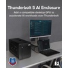 image:imagePlugable Thunderbolt 5 AI eGPU Enclosure amp Dock 80Gbps 850W PSU Included TAA Compliant for Windows 11 NVIDIA and AMD Cards 96W Power Delivery 25Gbps Ethernet 850W PSU USB Hub TBT5AI