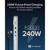 image:imagePlugable Thunderbolt 5 Cable Right Angle 80Gbps 240W Charging Thunderbolt Certified Up to 120Gbps Bandwidth Boost for Laptops amp Docks Works with Thunderbolt 43 USB4 USB C 26ft 80cm TBT5240W80R