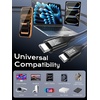 image:imagePlugable USB C Monitor Cable 33FT 4K144Hz Video Output 8K USBC 32 Gen 2X2 Display Cable 20Gbps Data Transfer 240W PD Charging Braided Type C Fit for iPhone 17 MacBook SSD Portable Monitor33FT