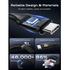 image:imagePlugable USB C Monitor Cable 33FT 4K144Hz Video Output 8K USBC 32 Gen 2X2 Display Cable 20Gbps Data Transfer 240W PD Charging Braided Type C Fit for iPhone 17 MacBook SSD Portable Monitor33FT