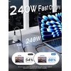 image:imagePlugable USB C Monitor Cable 33FT 4K144Hz Video Output 8K USBC 32 Gen 2X2 Display Cable 20Gbps Data Transfer 240W PD Charging Braided Type C Fit for iPhone 17 MacBook SSD Portable Monitor33FT