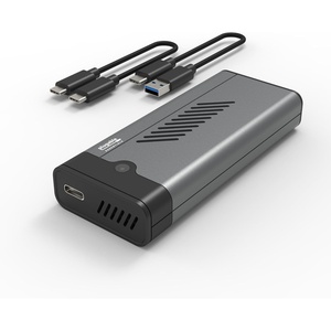 image:imagePlugable NVMe SSD Enclosure ToolFree USB 32 Gen 2 10Gbps M2 Case  ToolFree Aluminum Enclosure RTL9210 Chipset Support UASP and Trim M2 NVMe M Key BM Key for 2280 2260 2242 SSGrey