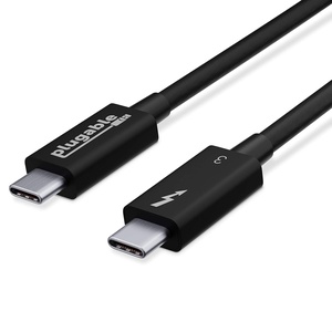 image:imagePlugable Thunderbolt 3 Cable 40Gbps Supports 100W 20V 5A Charging 26ft  80cm ThunderboltCertified USB C Compatible  Driverless26 feet