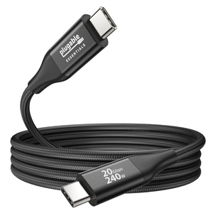 image:imagePlugable USB C Monitor Cable 33FT 4K144Hz Video Output 8K USBC 32 Gen 2X2 Display Cable 20Gbps Data Transfer 240W PD Charging Braided Type C Fit for iPhone 17 MacBook SSD Portable Monitor66FT