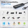 image:imagePlugable USB A 30 Hub 5in1 Splitter 4 USBA Ports for Laptop PC 2ft