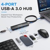image:imagePlugable USB A 30 Hub 5in1 Splitter 4 USBA Ports for Laptop PC 2ft