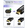 image:imagePlugable Micro HDMI to HDMI Adapter 4K60Hz BiDirectional Camera Adapter  HDMI 20 High Speed Micro HDMI Adapter 18Gbps HDR Aluminum Shell amp Nylon Braided Cord for Camera GoPro Raspberry Pi TV