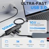 image:imagePlugable USB A 30 Hub 4in1 Splitter 4 USBA Ports for Laptop PC 07ft  High Speed USB 30 Multiple Port Dock USB Expander 4 Port Work for Laptop PC USB Flash Drive Mouse Keyboard