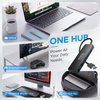 image:imagePlugable USB A 30 Hub 4in1 Splitter 4 USBA Ports for Laptop PC 07ft  High Speed USB 30 Multiple Port Dock USB Expander 4 Port Work for Laptop PC USB Flash Drive Mouse Keyboard