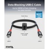 image:imagePlugable USB C to USB C Cable Data Blocker Charge Only Cable 1m33ft 240W Safe Fast Charging for MacBook iPhone 1516 Galaxy S24 Steam Deck and More USBC Devices USBCCC1M Pack of 21 meter