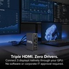 image:imagePlugable USBC Triple Display Laptop Docking Station 3 Monitors 15in1 3X HDMI Dual 4K or Triple 1x 4K60  2X 1080p 25GbE 100W PD 30W USBC Charge Port Driverless for Windows UDMSTH3