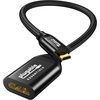 image:imagePlugable Micro HDMI to HDMI Adapter 4K60Hz BiDirectional Camera Adapter  HDMI 20 High Speed Micro HDMI Adapter 18Gbps HDR Aluminum Shell amp Nylon Braided Cord for Camera GoPro Raspberry Pi TV