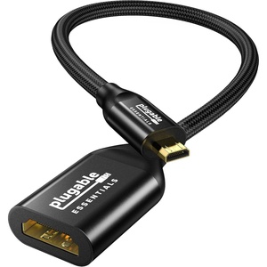 image:imagePlugable Micro HDMI to HDMI Adapter 4K60Hz BiDirectional Camera Adapter  HDMI 20 High Speed Micro HDMI Adapter 18Gbps HDR Aluminum Shell amp Nylon Braided Cord for Camera GoPro Raspberry Pi TV