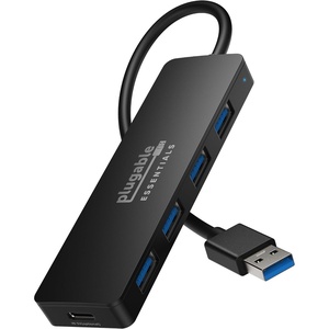 image:imagePlugable USB A 30 Hub 4in1 Splitter 4 USBA Ports for Laptop PC 07ft  High Speed USB 30 Multiple Port Dock USB Expander 4 Port Work for Laptop PC USB Flash Drive Mouse Keyboard