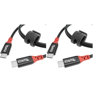 image:imagePlugable USB C to USB C Cable Data Blocker Charge Only Cable 1m33ft 240W Safe Fast Charging for MacBook iPhone 1516 Galaxy S24 Steam Deck and More USBC Devices USBCCC1M Pack of 21 meter Pack of 2