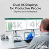 image:imagePlugable USBC Docking Station Dual 4K 60Hz HDMI 65W Charging Gigabit Ethernet 1x USBC 5Gbps 3X USBA Audio WindowsChromeOS USBCUSB4Thunderbolt Driverless UDMSTH2 Pack of 3Dual Display