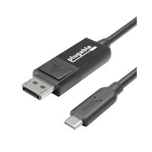image:imagePlugable USB C to DisplayPort Bi Directional Cable 6 feet 18m Up to 4K at 60Hz USB C DisplayPort Cable  Compatible with Thunderbolt and USBC  Driverless Pack of 2USB Type C