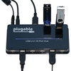 image:imagePlugable USB 20 10Port High Speed Hub with Power Adapter and Two FlipUp Ports
